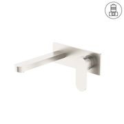 Ecco Wall Basin/Bath Mixer Brushed Nickel gallery detail image