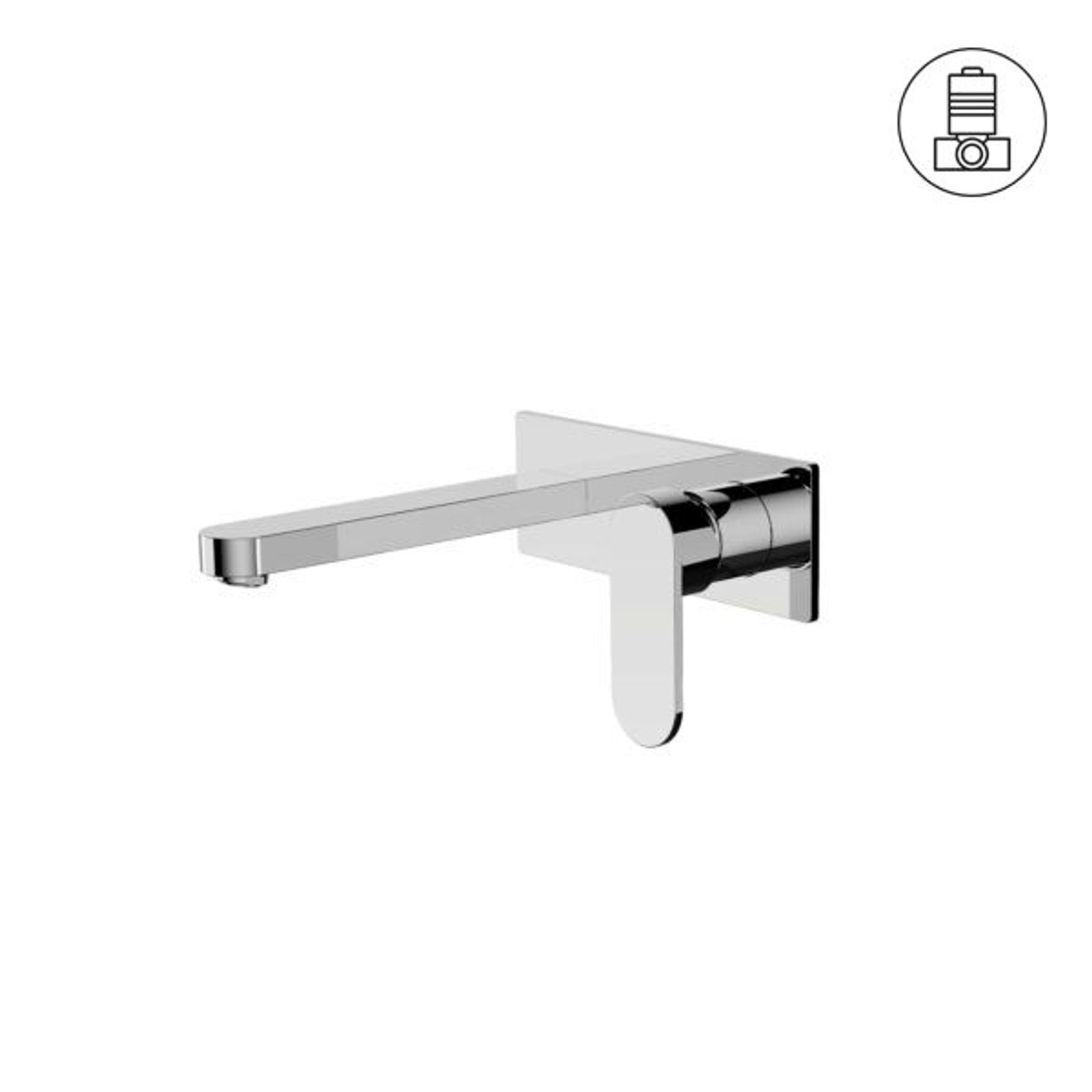 Ecco Wall Basin/Bath Mixer Chrome gallery detail image