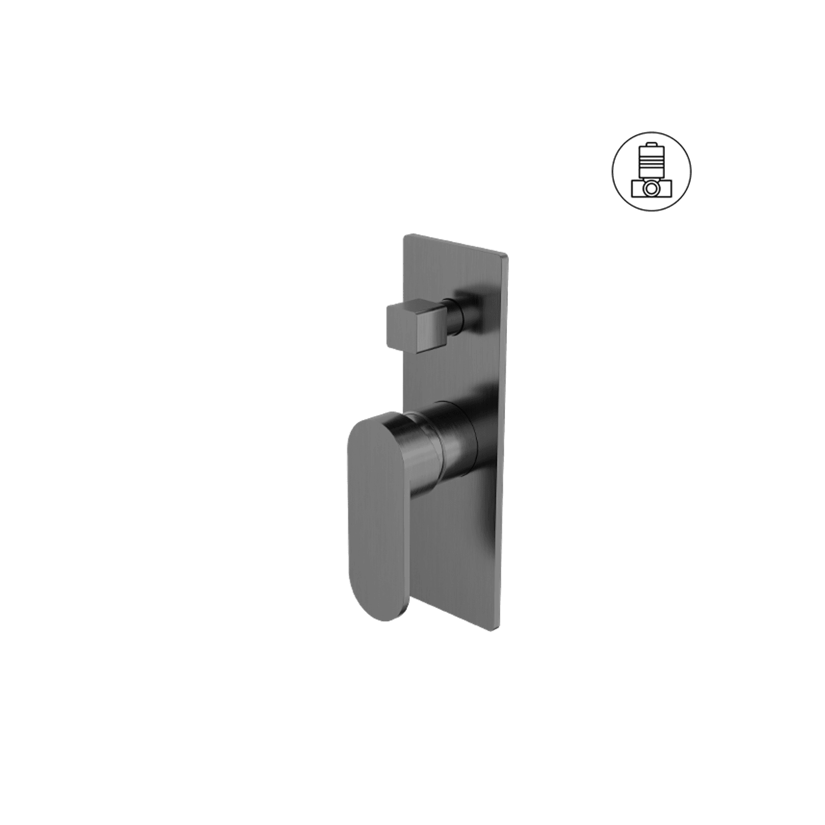 Ecco Shower Mixer With Divertor Gun Metal gallery detail image