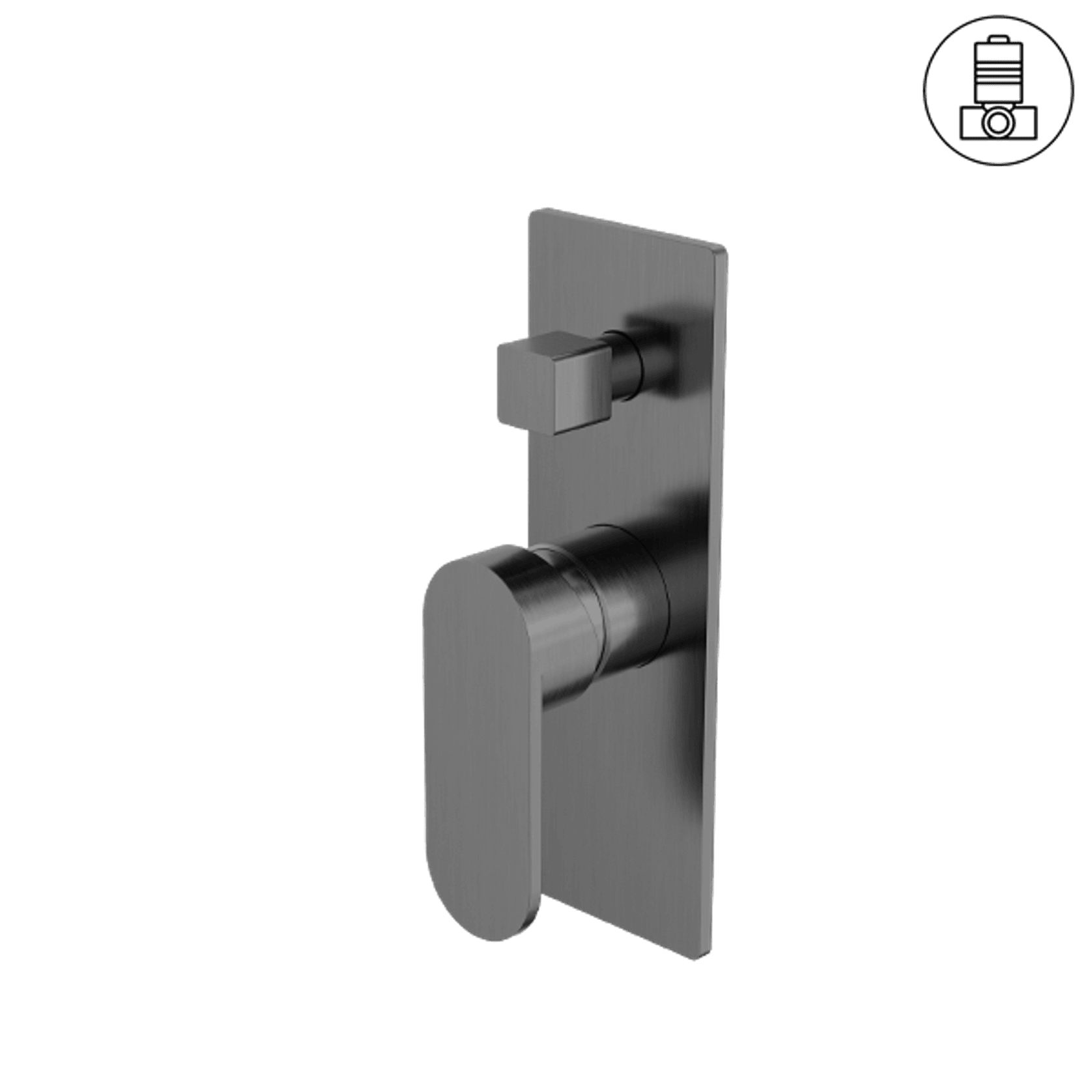 Ecco Shower Mixer With Divertor Gun Metal gallery detail image