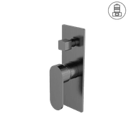 Ecco Shower Mixer With Divertor Gun Metal gallery detail image