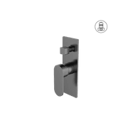 Ecco Shower Mixer With Divertor Gun Metal gallery detail image