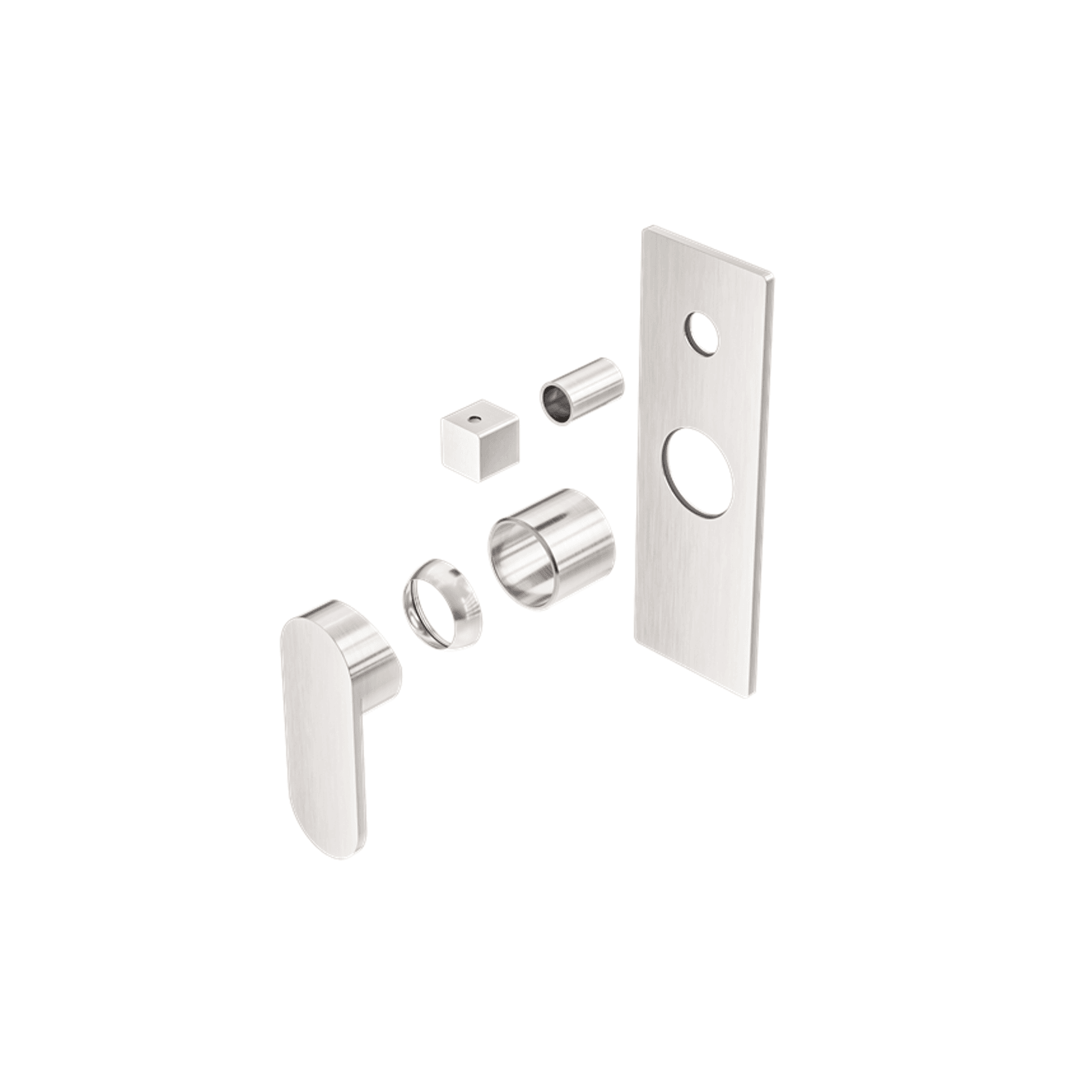 Ecco Shower Mixer With Divertor Trim Kits Only Brushed Nickel gallery detail image