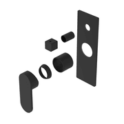 Ecco Shower Mixer With Divertor Trim Kits Only Matte Black gallery detail image