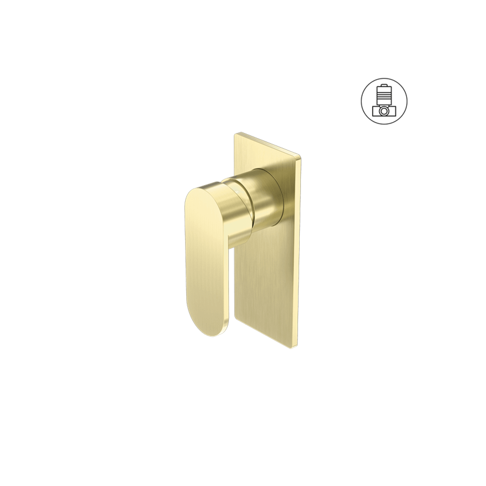 Ecco Shower Mixer Brushed Gold gallery detail image