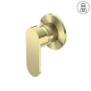 Ecco Shower Mixer 80mm Round Plate Brushed Gold gallery detail image