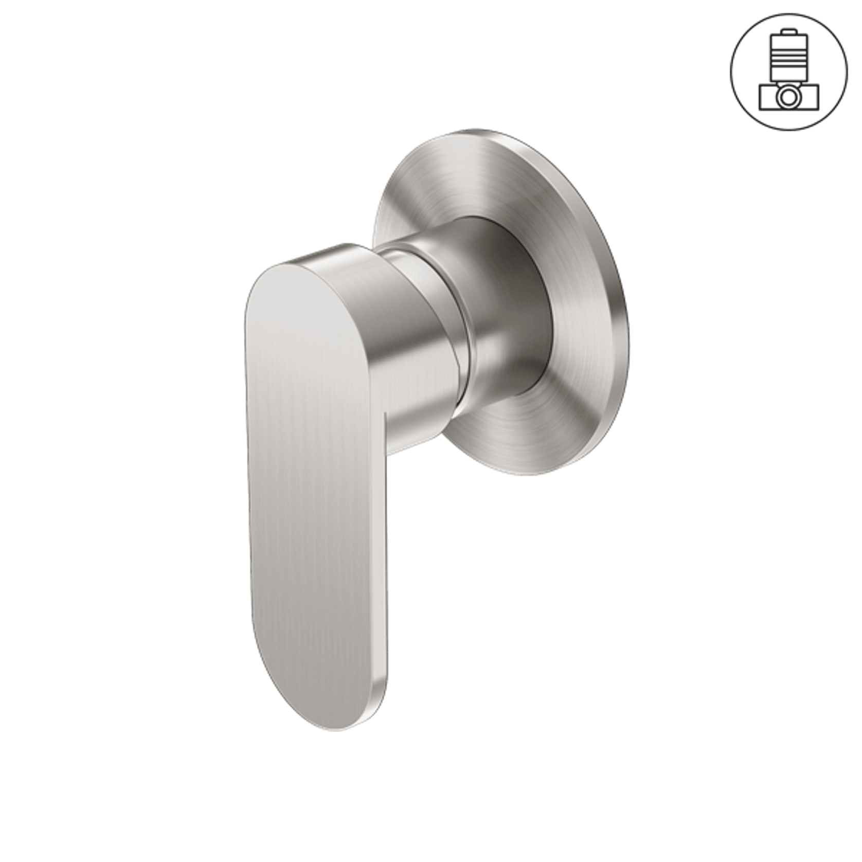 Ecco Shower Mixer 80mm Round Plate Brushed Nickel gallery detail image