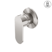 Ecco Shower Mixer 80mm Round Plate Brushed Nickel gallery detail image