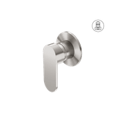 Ecco Shower Mixer 80mm Round Plate Brushed Nickel gallery detail image