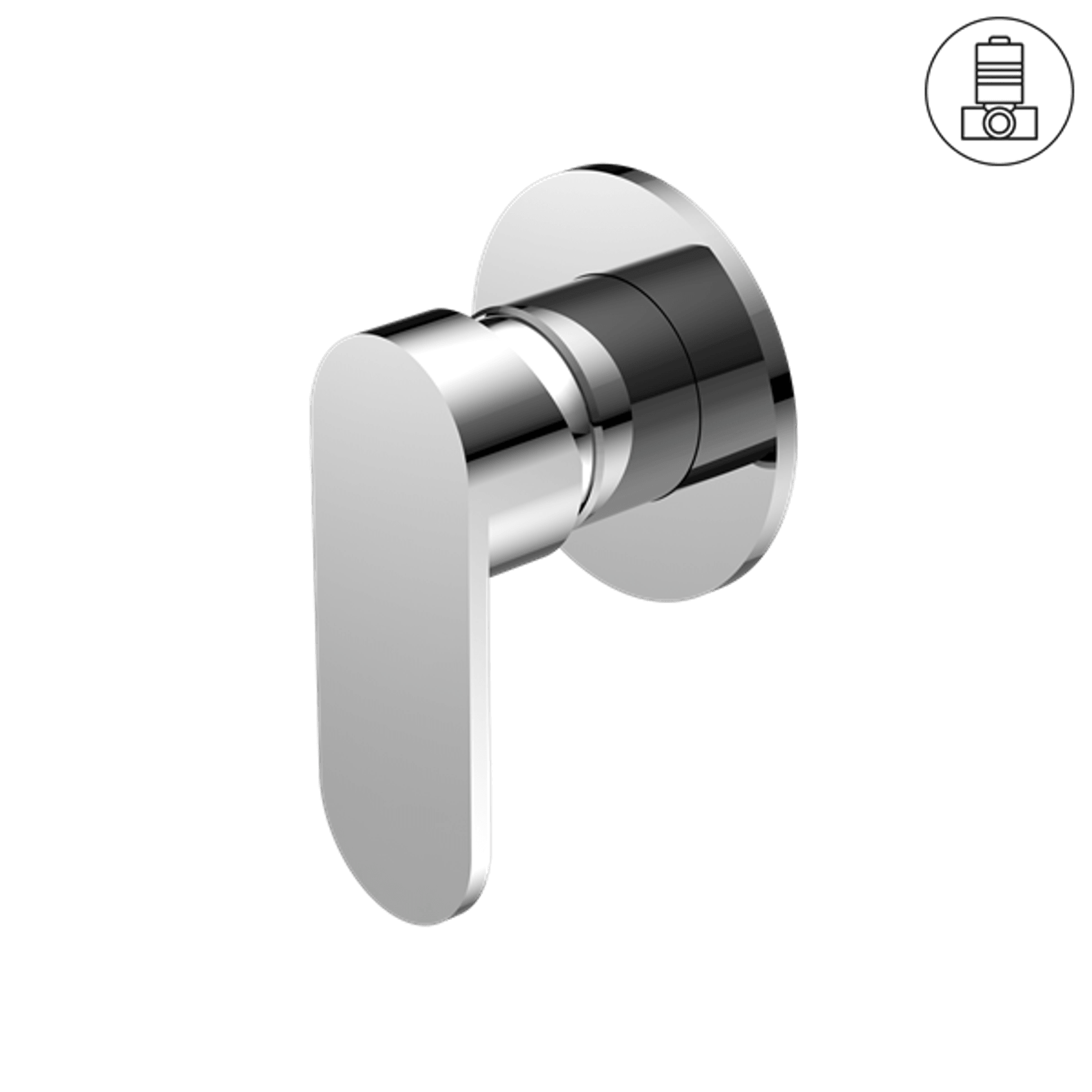 Ecco Shower Mixer 80mm Round Plate Chrome gallery detail image