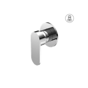 Ecco Shower Mixer 80mm Round Plate Chrome gallery detail image