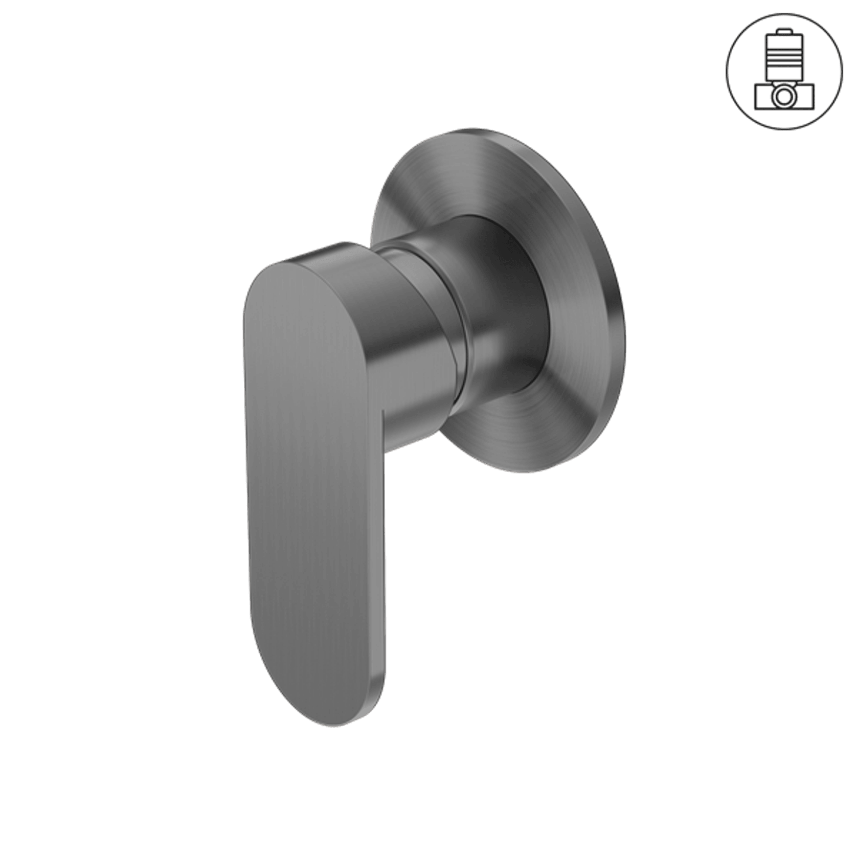 Ecco Shower Mixer 80mm Round Plate Gum Metal gallery detail image
