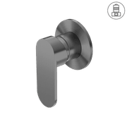 Ecco Shower Mixer 80mm Round Plate Gum Metal gallery detail image