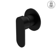 Ecco Shower Mixer 80mm Round Plate Matte Black gallery detail image