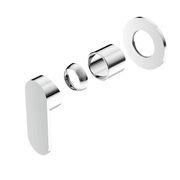 Ecco Shower Mixer 80mm Round Plate Trim Kits Only Chrome gallery detail image