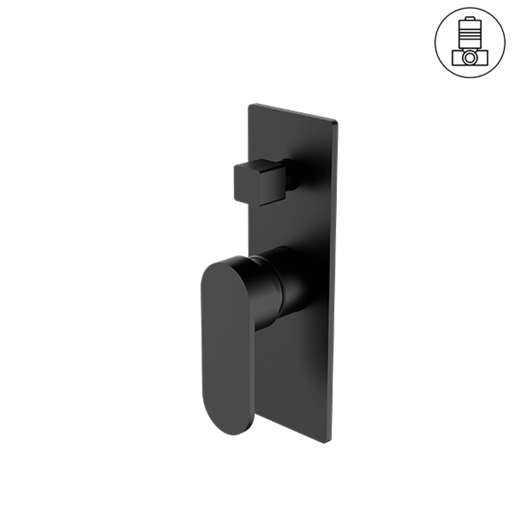 Ecco Shower Mixer With Divertor Matte Black gallery detail image