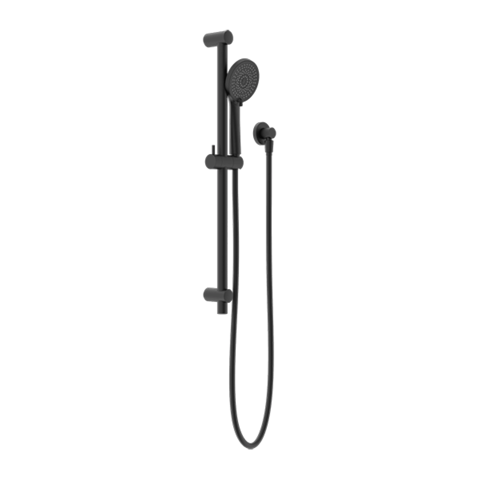 Round Metal Project Rail Shower Matte Black gallery detail image