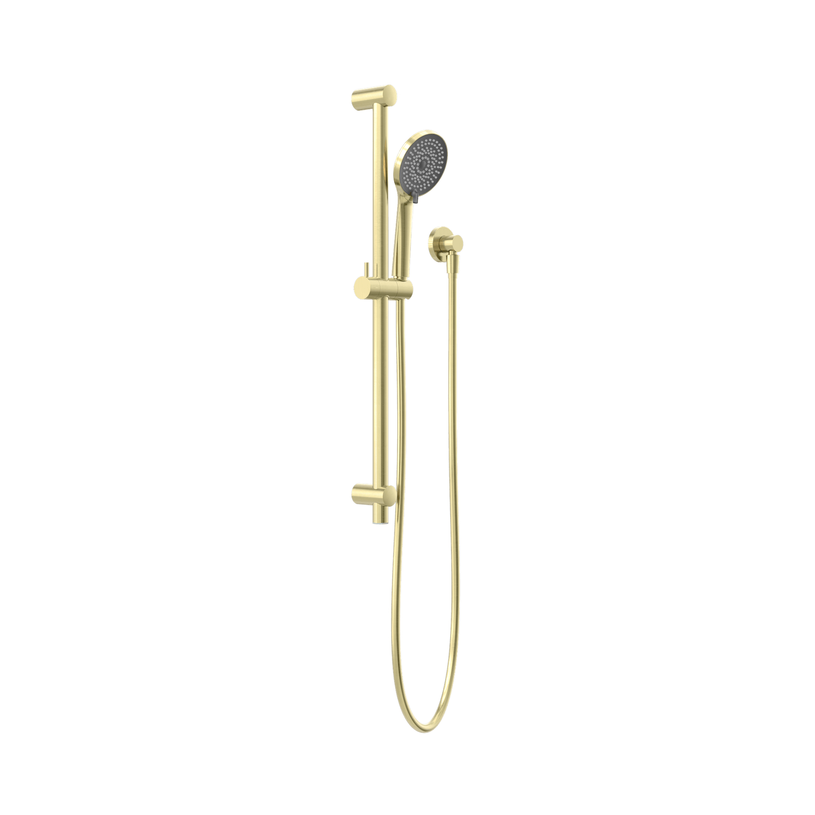 Round Metal Project Shower Rail 4 Star Rating Brushed Gold gallery detail image