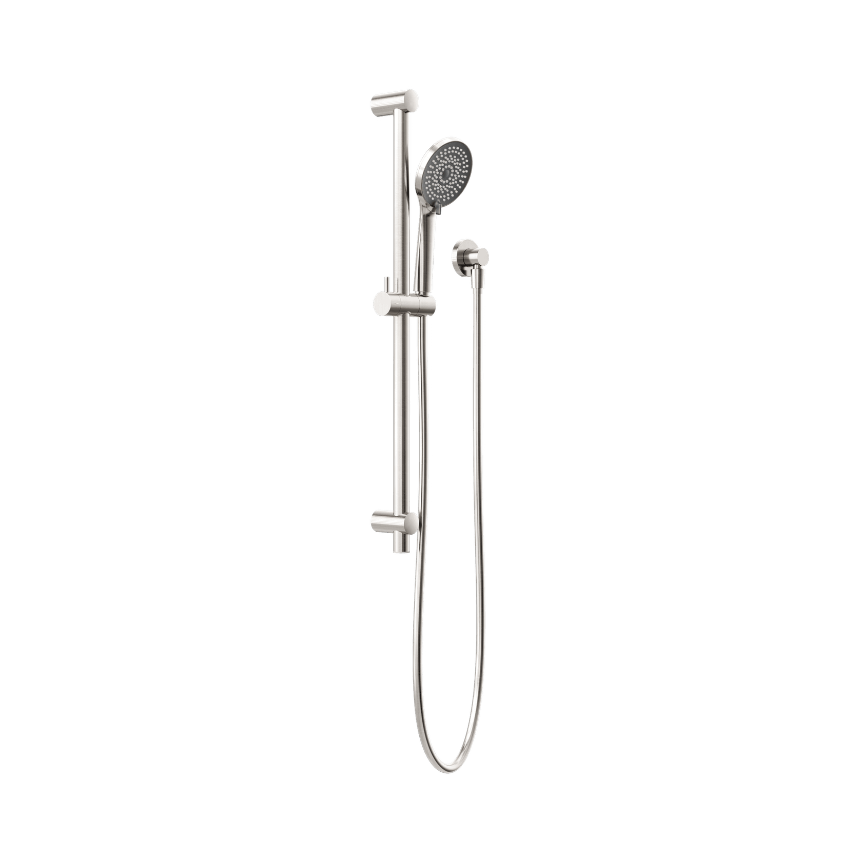 Round Metal Project Shower Rail 4 Star Rating Brushed Nickel gallery detail image