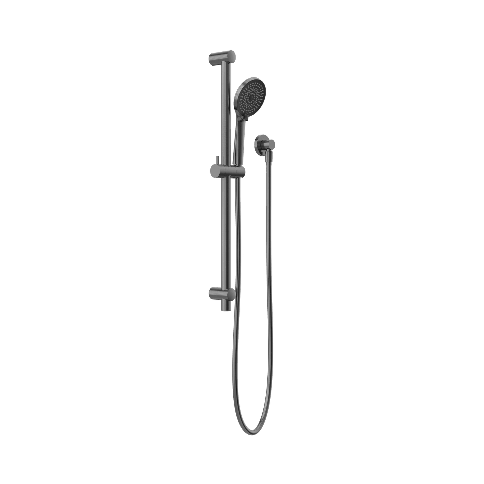 Round Metal Project Shower Rail 4 Star Rating Gun Metal gallery detail image