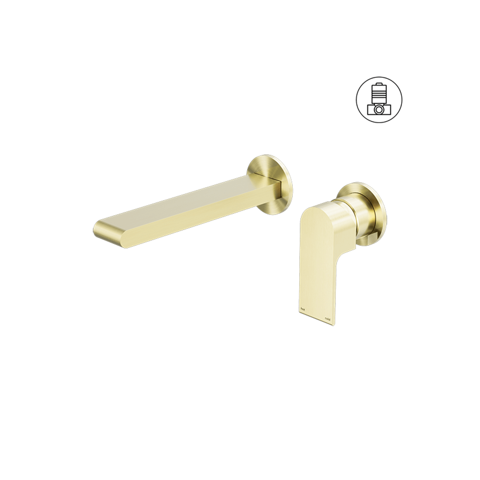 Bianca Basin/Bath Mixer Back Plate 230mm | Brushed Gold gallery detail image