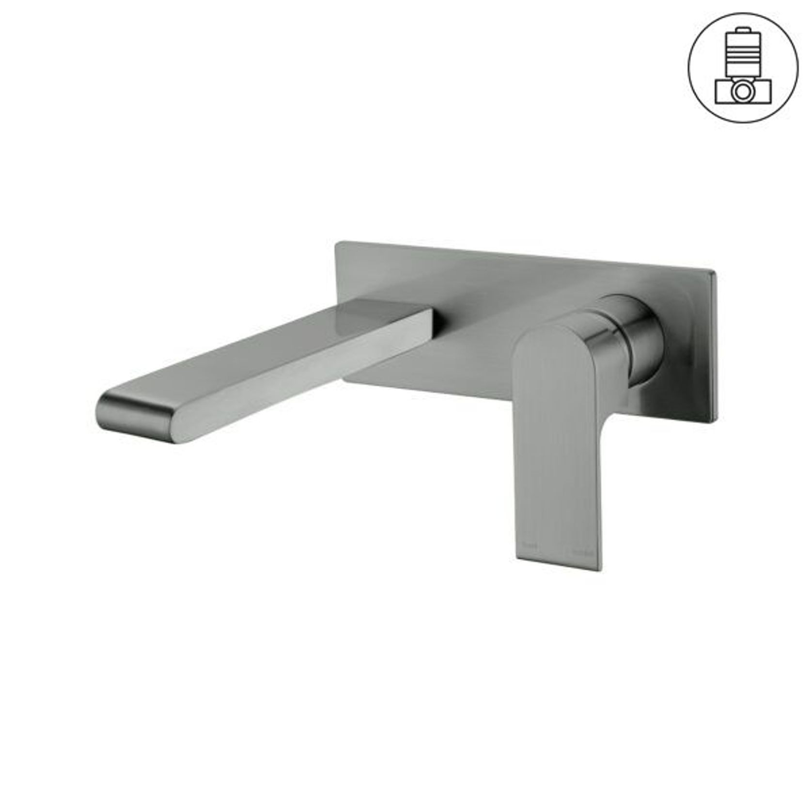 Bianca Wall Basin/Bath Mixer 187mm | Gun Metal gallery detail image