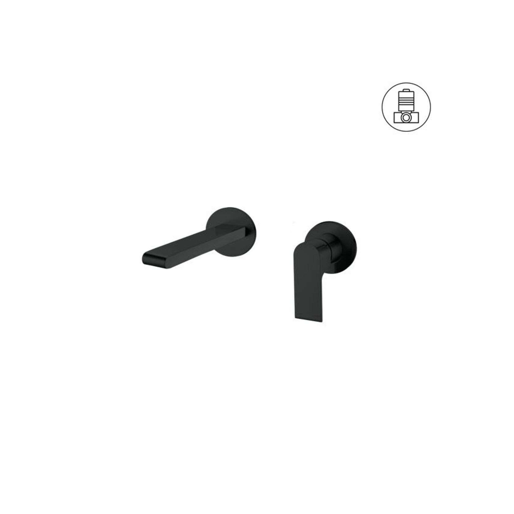 Bianca Mixer Separate Back Plate 187mm | Matte Black gallery detail image