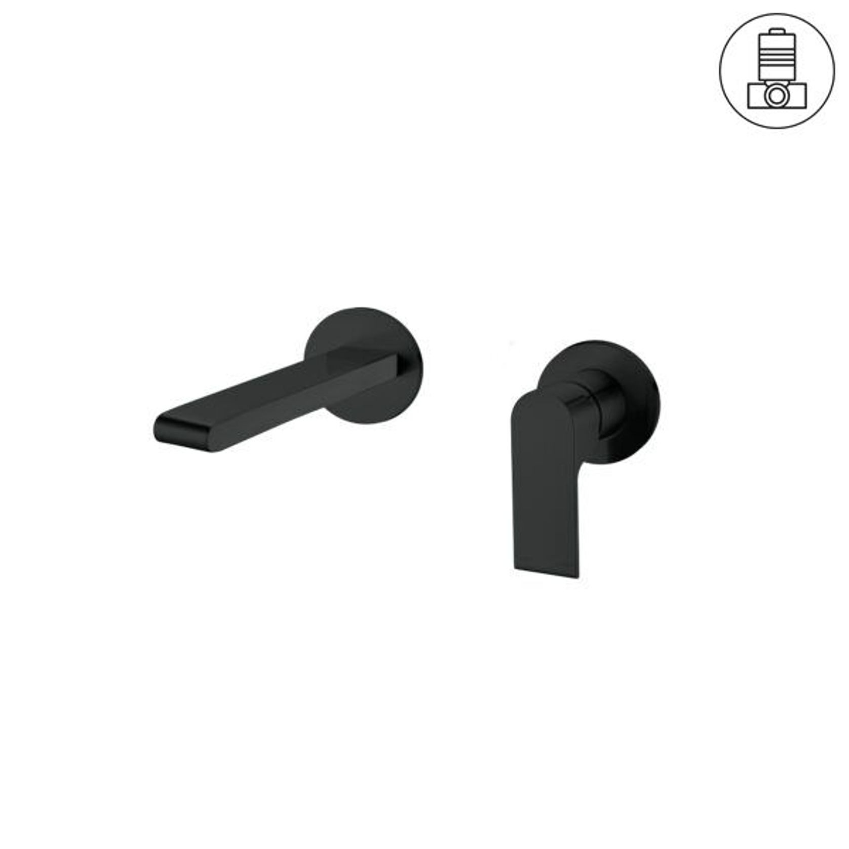 Bianca Mixer Separate Back Plate 187mm | Matte Black gallery detail image