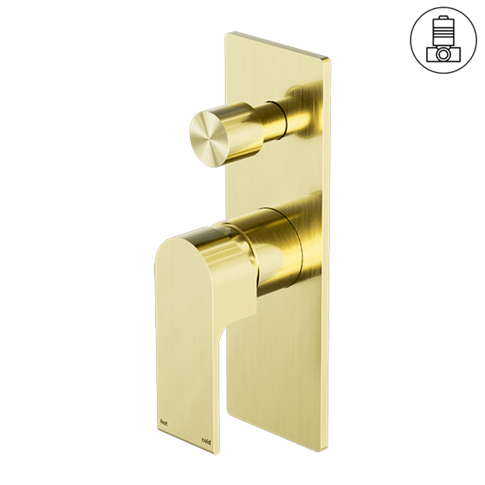 Bianca Shower Mixer & Divertor | Brushed Gold gallery detail image