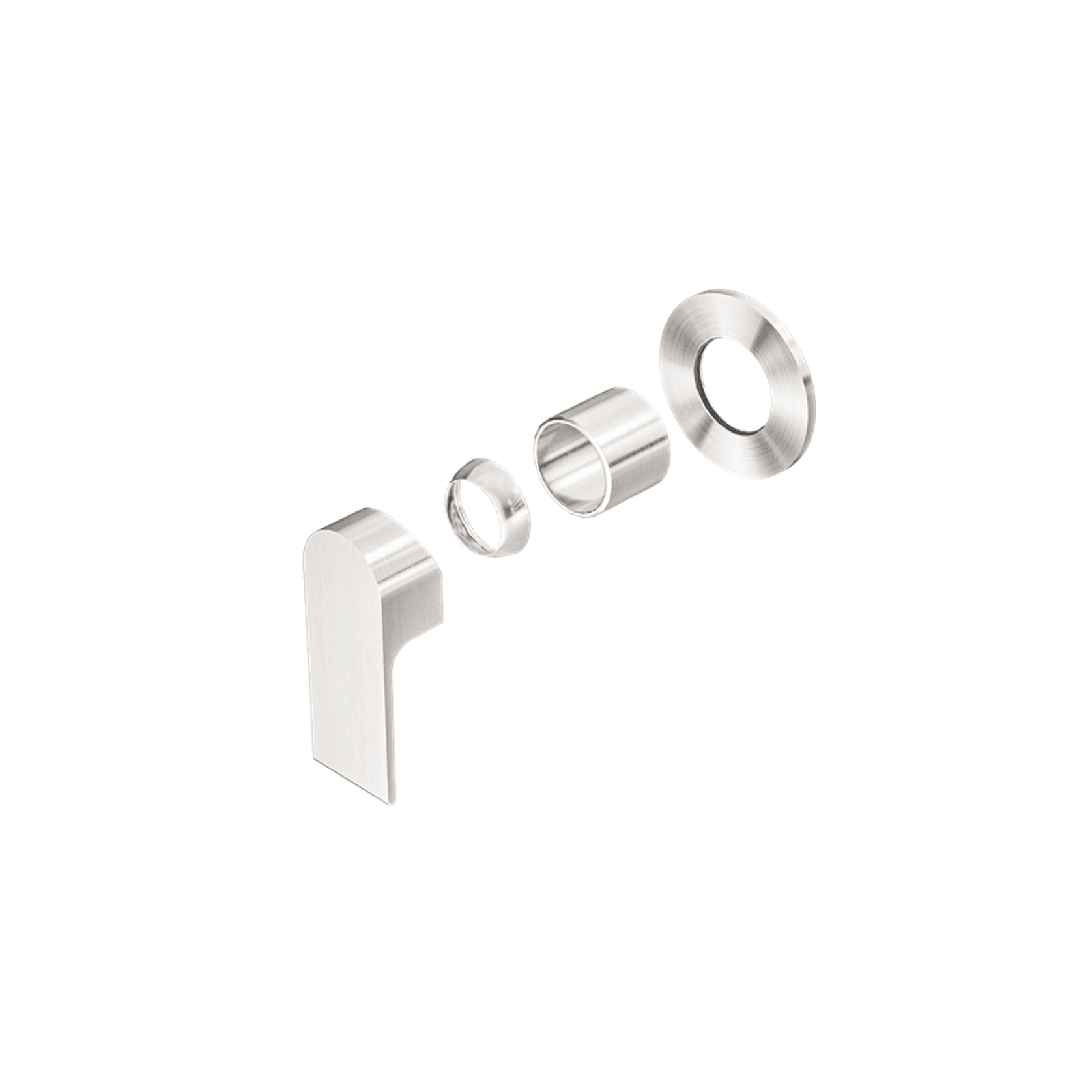 Bianca Shower Mixer 80mm Plate Trim Kits | Brushed Nickel gallery detail image