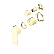 Bianca Shower Mixer & Divertor Back Plate | Brushed Gold gallery detail image