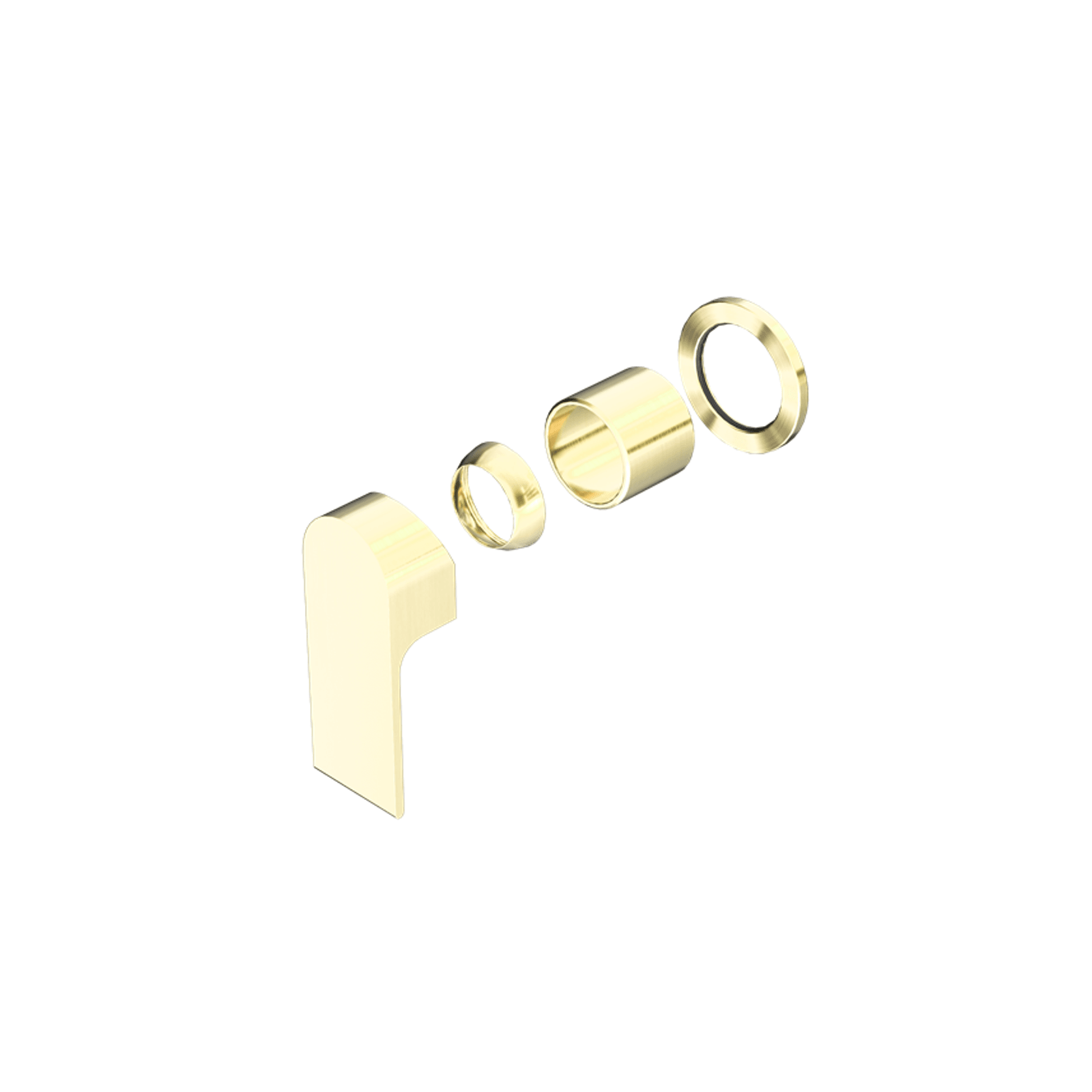 Bianca Shower Mixer 60mm Plate Trim Kits | Brushed Gold gallery detail image