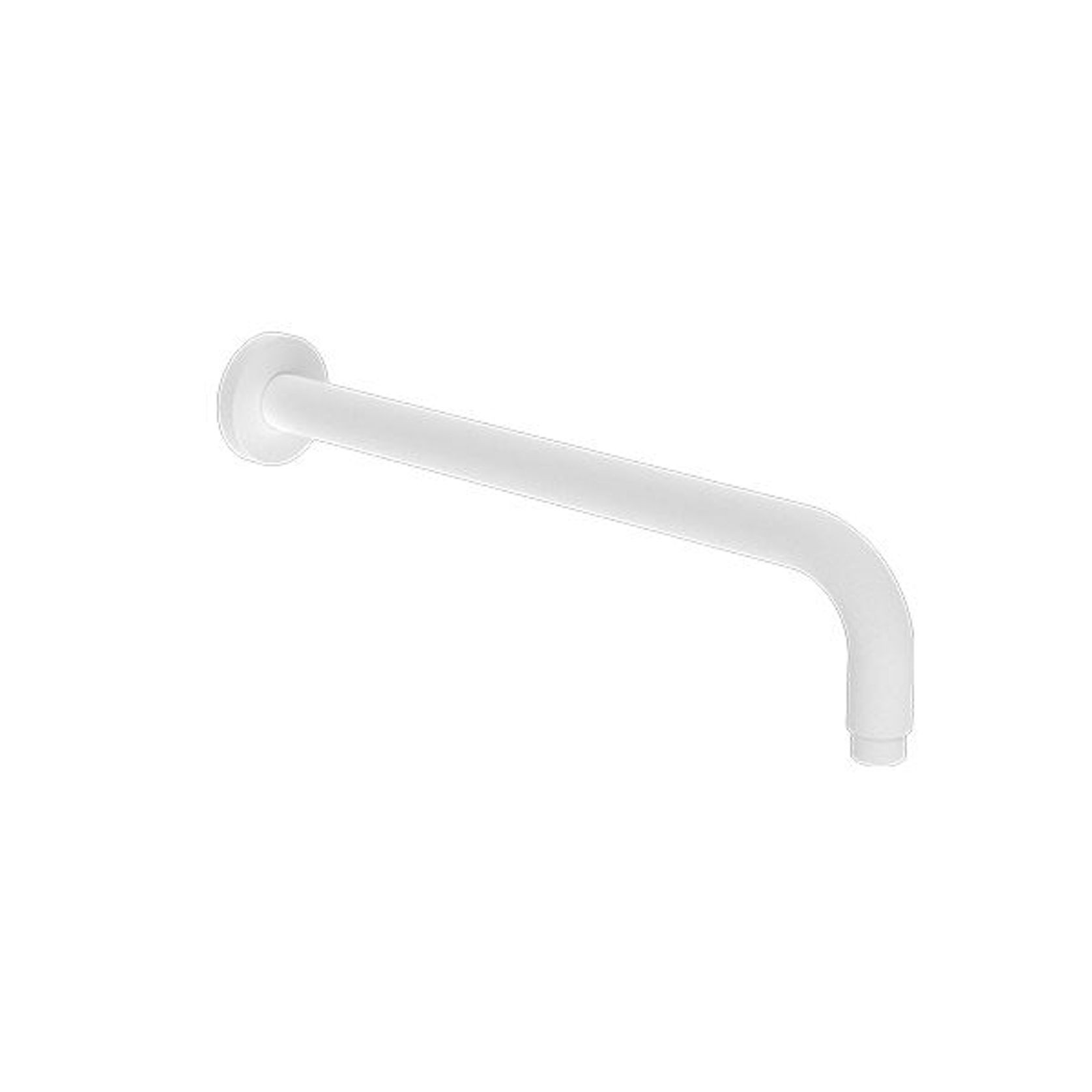 Round Shower Arm 500mm Length Matte White gallery detail image