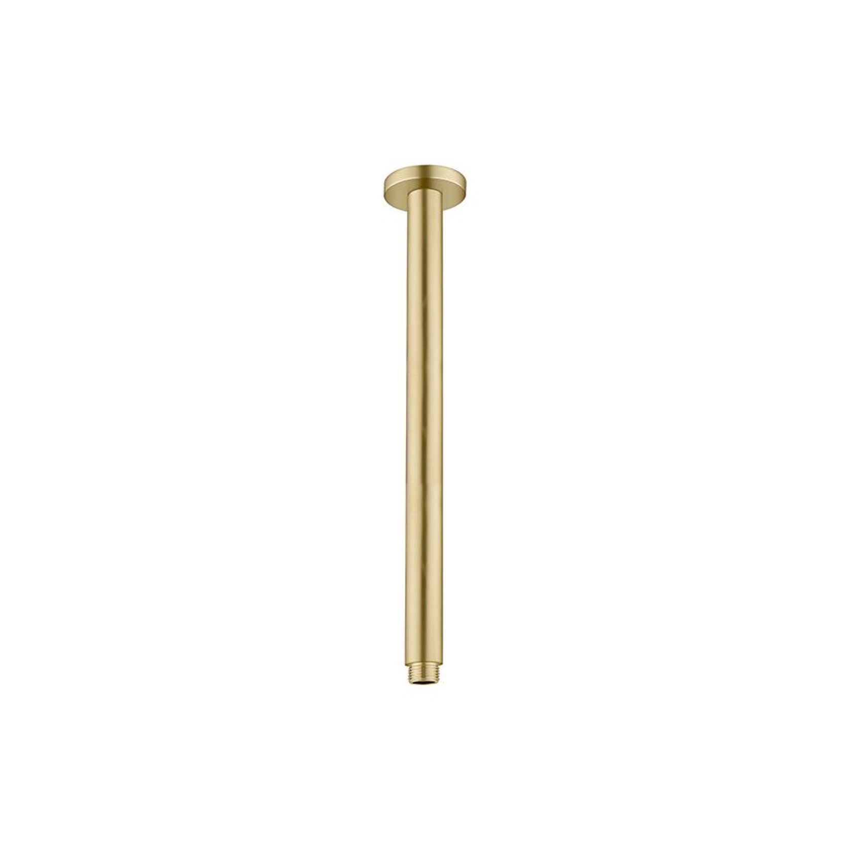 Round Ceiling Arm 300mm Length Brushed Gold gallery detail image