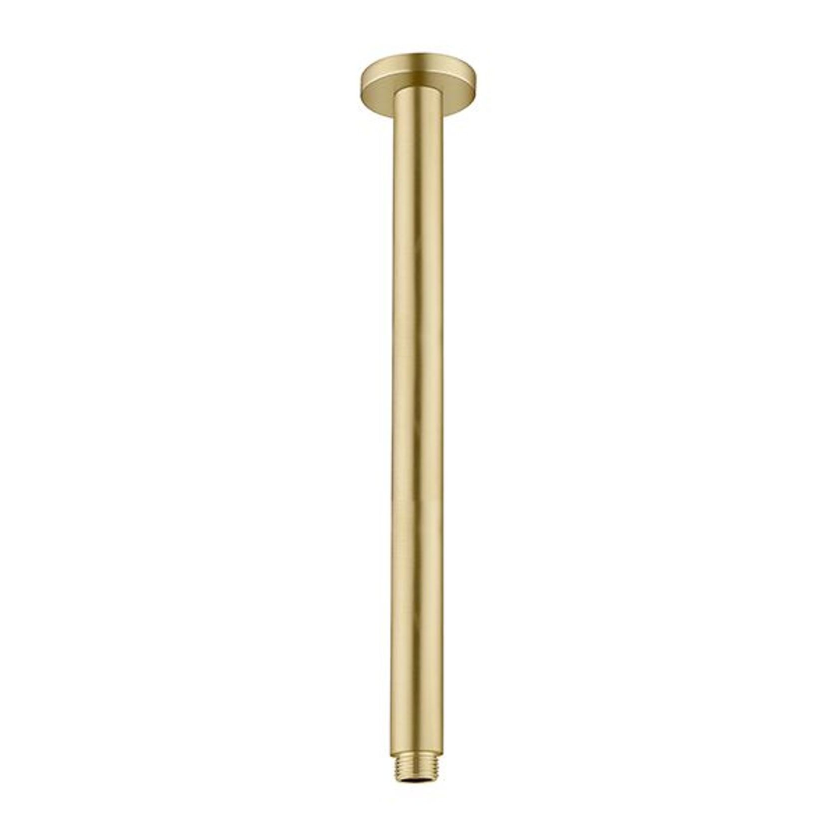 Round Ceiling Arm 300mm Length Brushed Gold gallery detail image