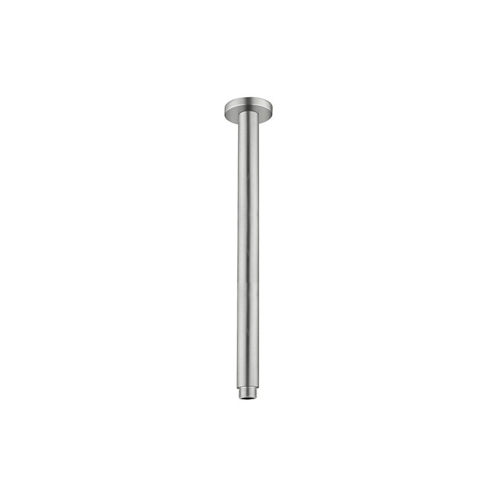 Round Ceiling Arm 300mm Length Brushed Nickel gallery detail image