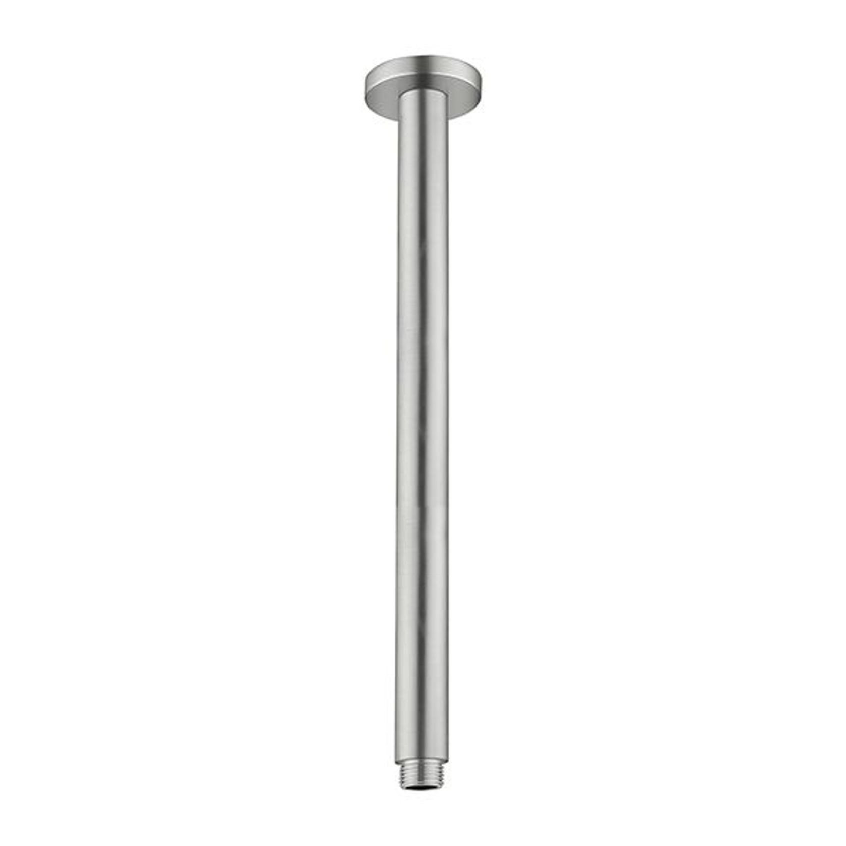 Round Ceiling Arm 300mm Length Brushed Nickel gallery detail image