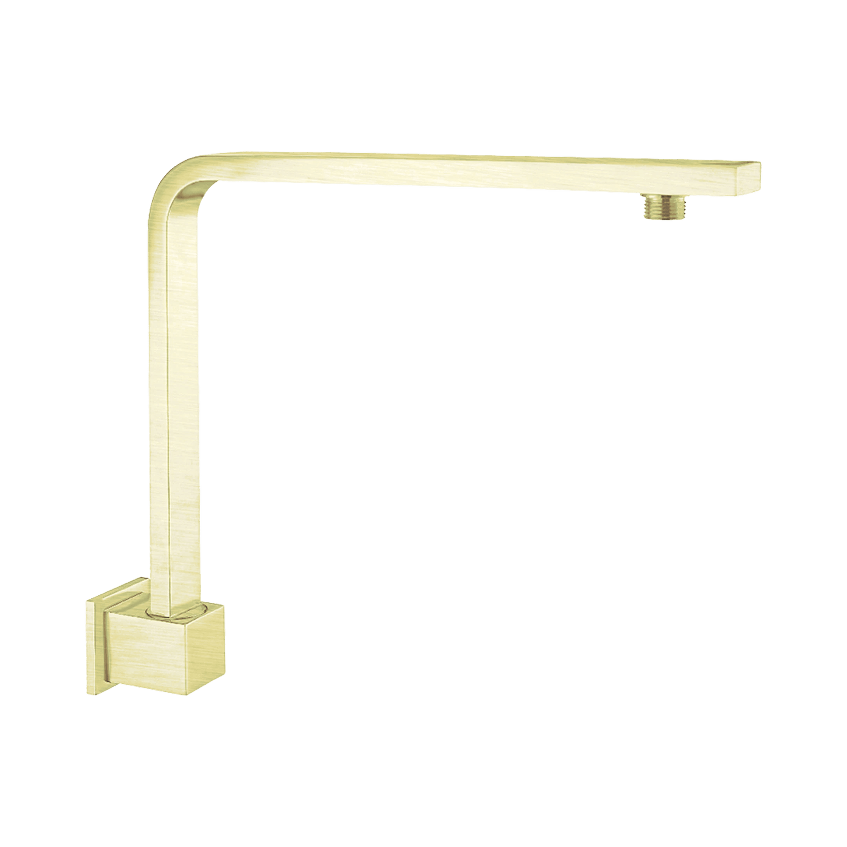 Square Swivel Shower Arm Brushed Gold gallery detail image