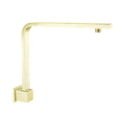 Square Swivel Shower Arm Brushed Gold gallery detail image