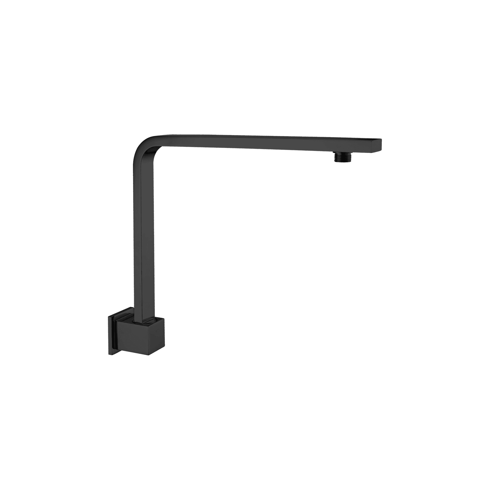 Square Swivel Shower Arm Matte Black gallery detail image