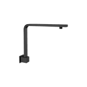 Square Swivel Shower Arm Matte Black gallery detail image