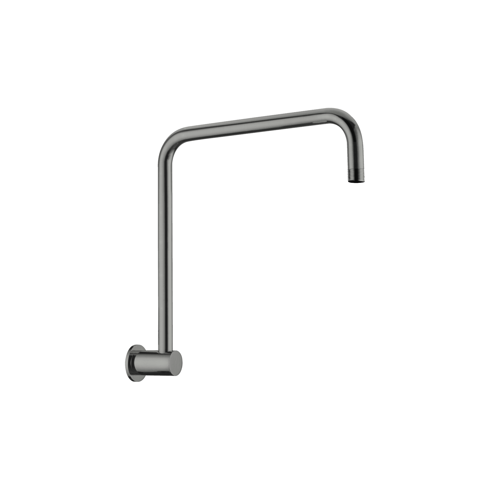 Round Swivel Shower Arm Gun Metal gallery detail image