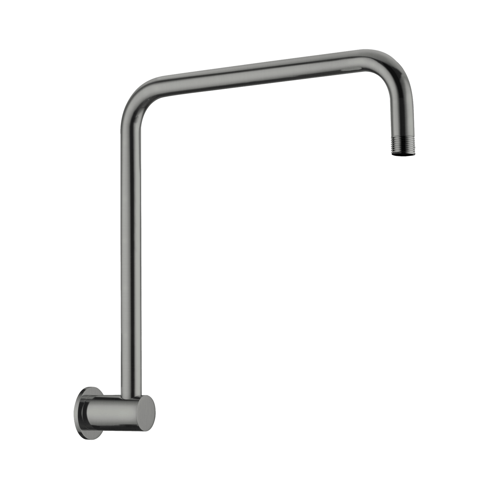 Round Swivel Shower Arm Gun Metal gallery detail image