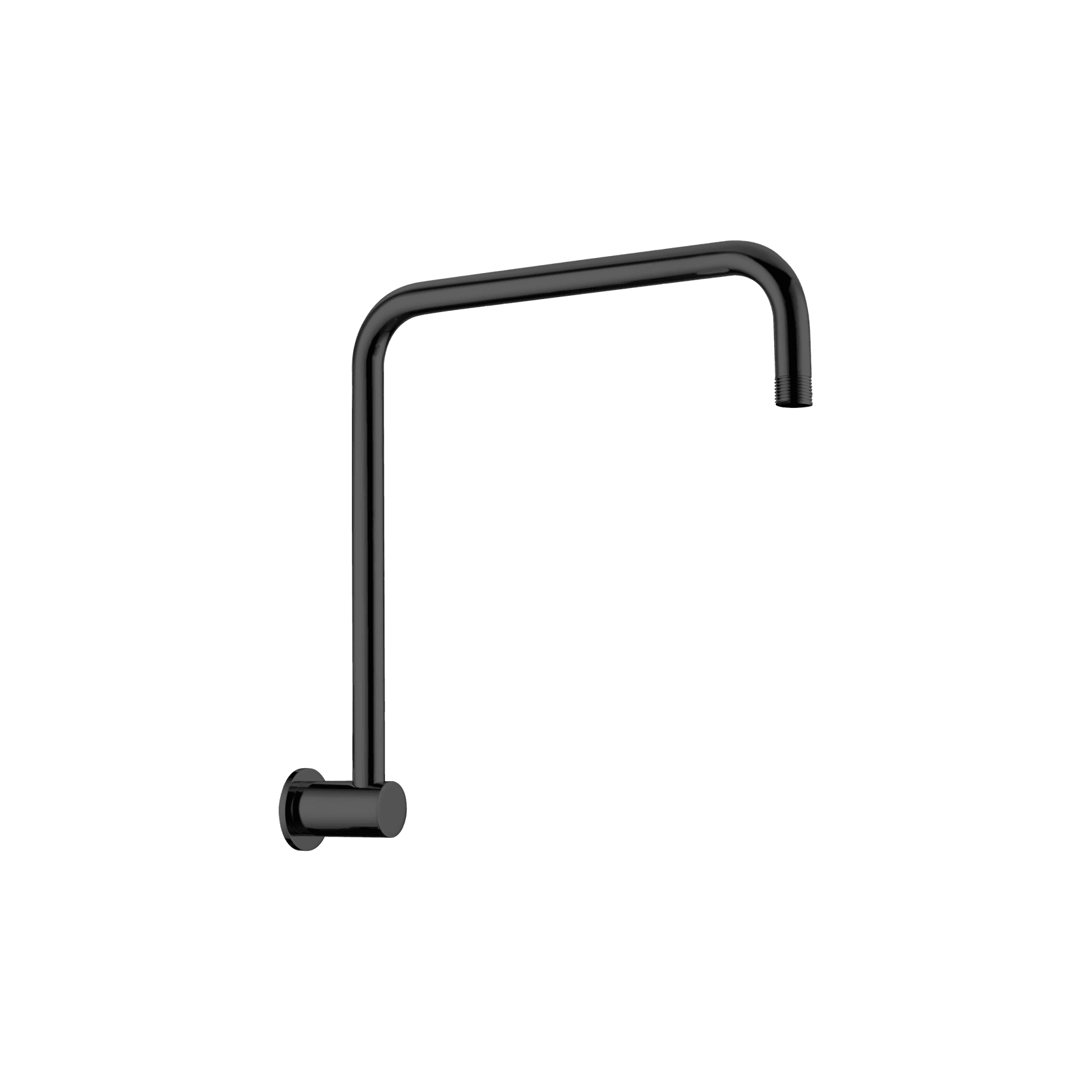 Round Swivel Shower Arm Matte Black gallery detail image