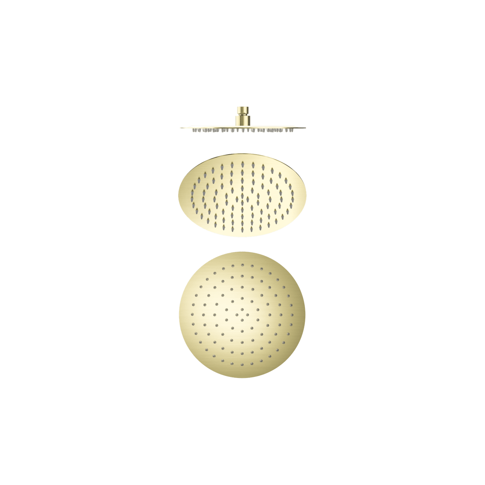 250mm Round Stainless Steel Shower Head 4 Star Rating Brushed Gold gallery detail image