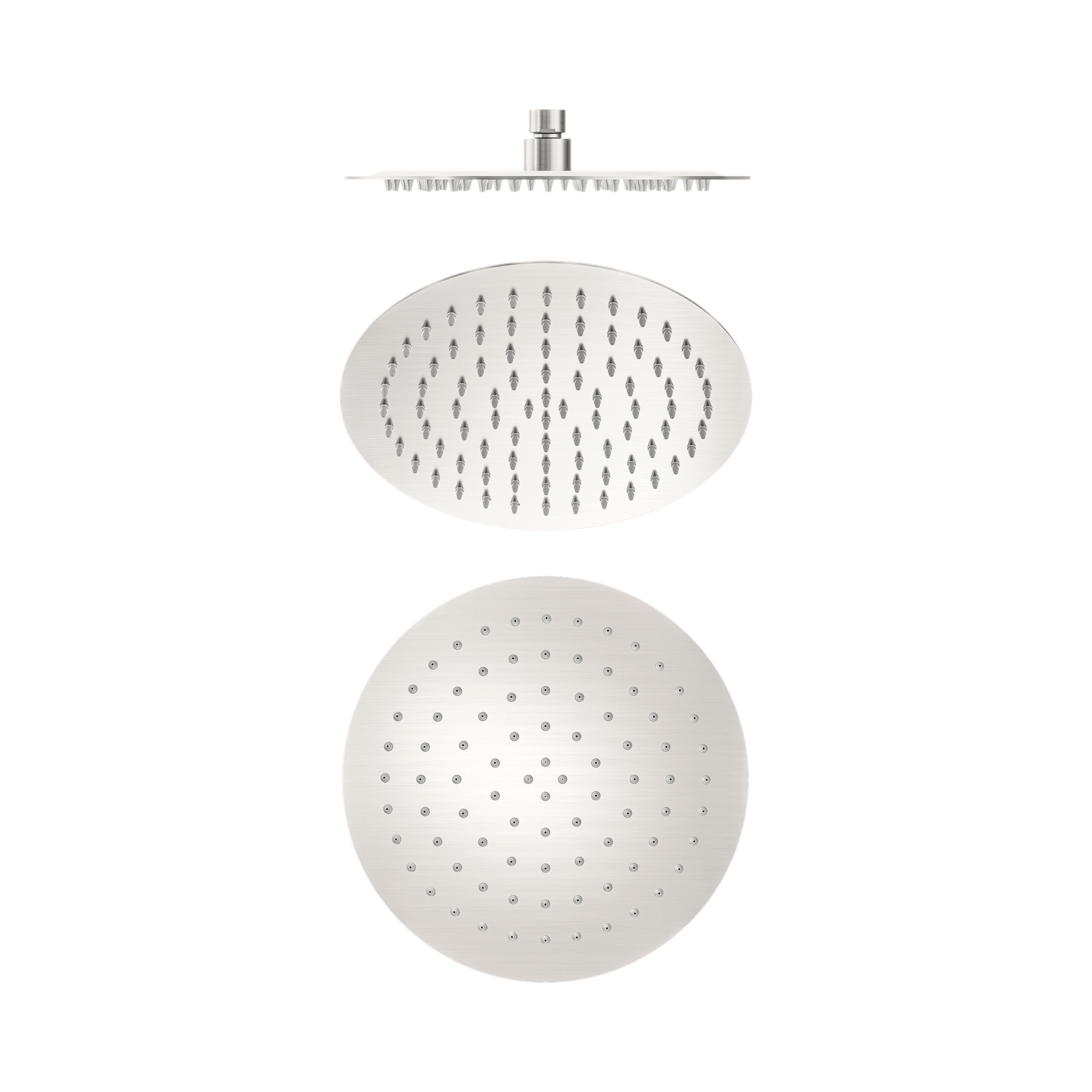 250mm Round Stainless Steel Shower Head 4 Star Rating Brushed Nickel gallery detail image