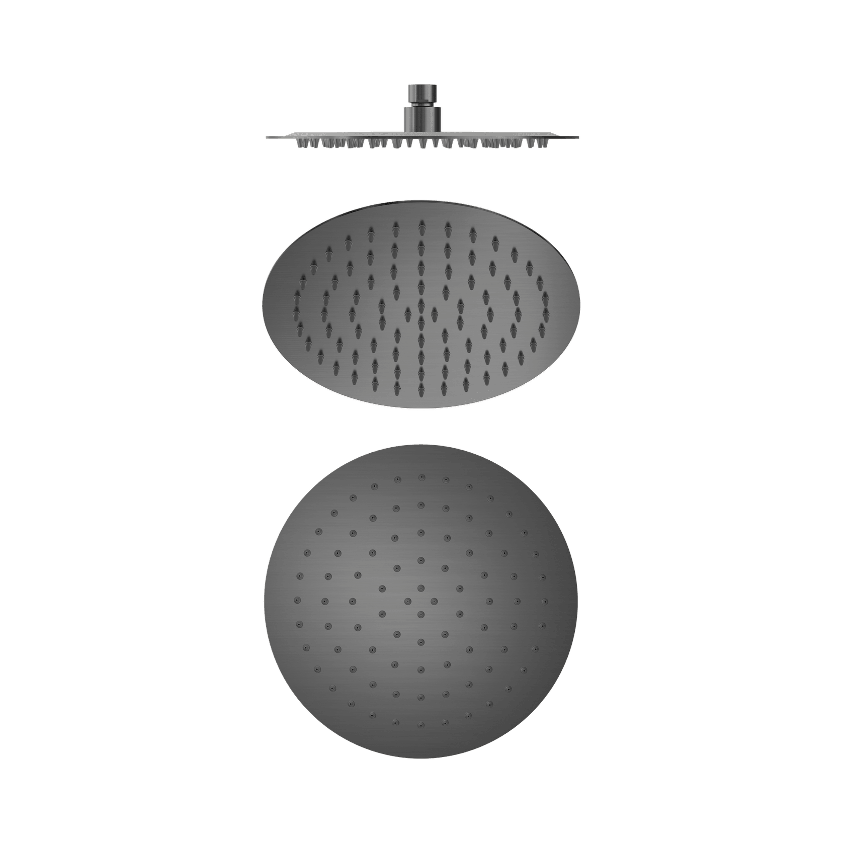 250mm Round Stainless Steel Shower Head 4 Star Rating Gun Metal gallery detail image
