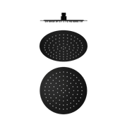 250mm Round Stainless Steel Shower Head 4 Star Rating Matte Black gallery detail image