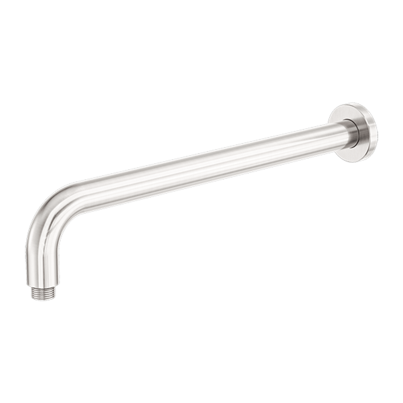 Zen SS316L Round Shower Arm 400mm Length | Brushed Nickel gallery detail image