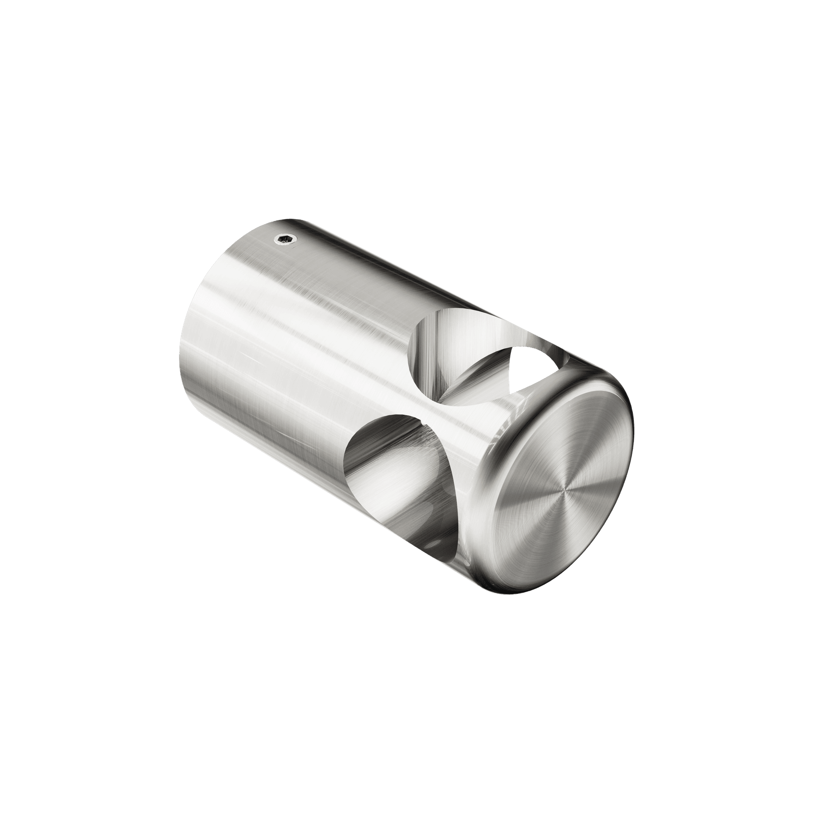 Mecca Care Make Your Own 32mm Grab Rail T Bar Bracket Brushed Nickel gallery detail image